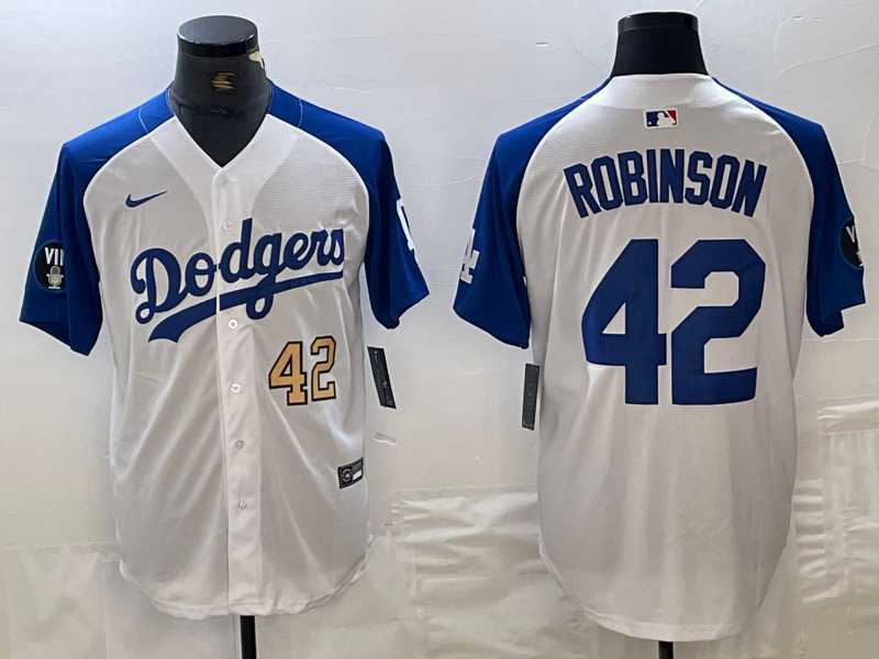 Men's Los Angeles Dodgers #42 Jackie Robinson Number White Blue Fashion Stitched Cool Base Limited Jersey,We sell and wholesale Men's Los Angeles Dodgers #42 Jackie Robinson Number White Blue Fashion Stitched Cool Base Limited Jersey on line form chian!